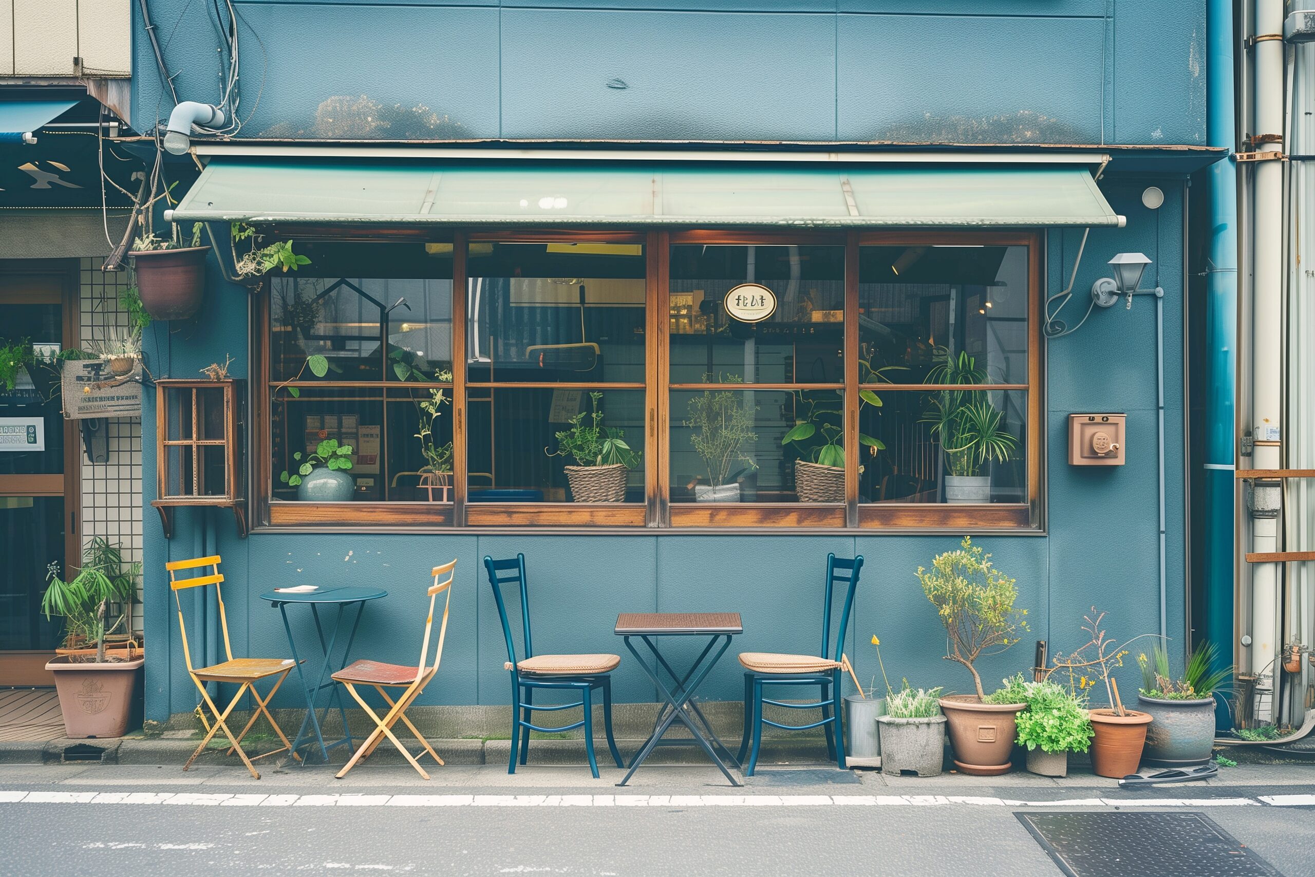 小さなカフェの外観０３