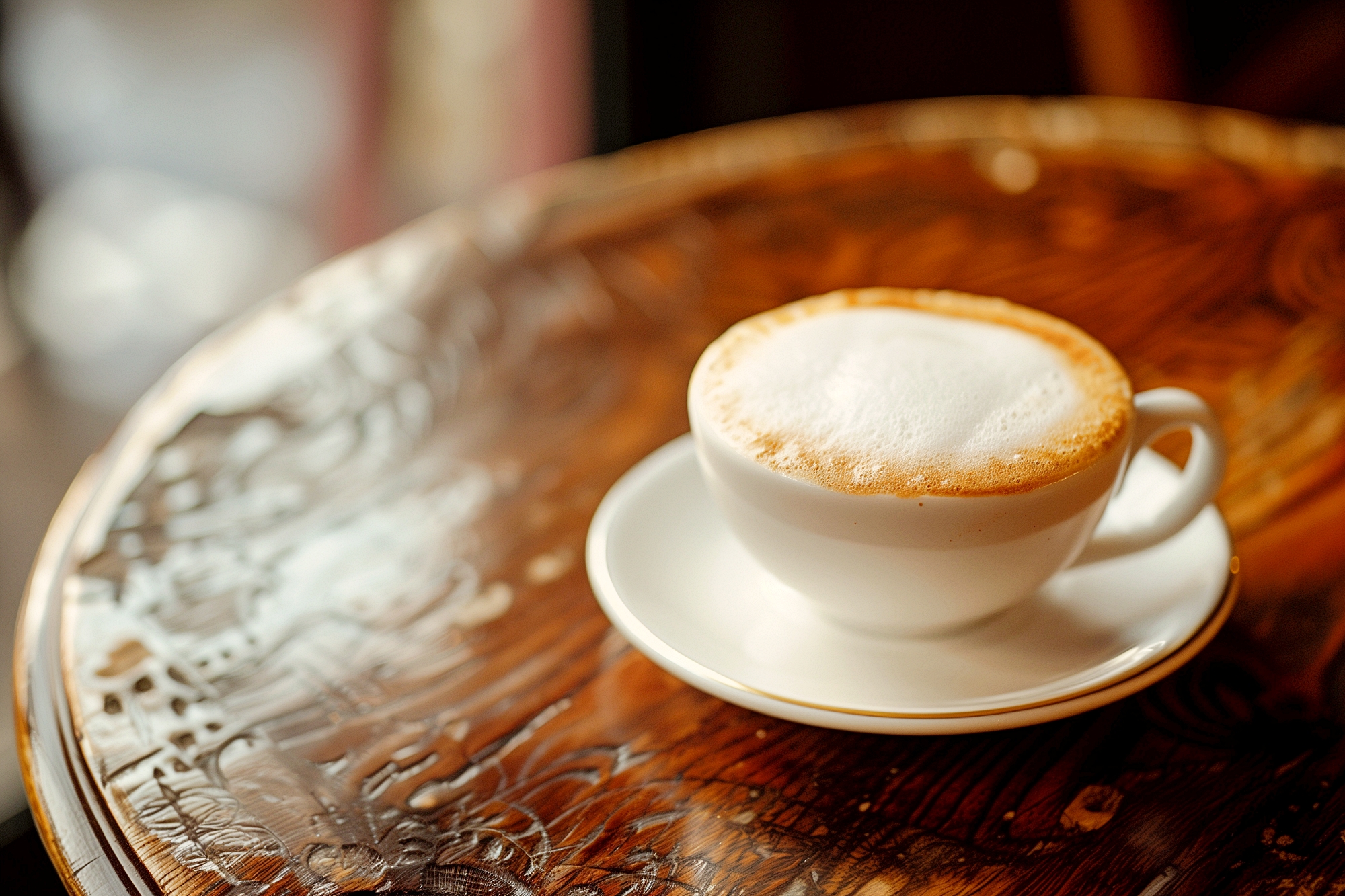 カフェでカプチーノを注文０