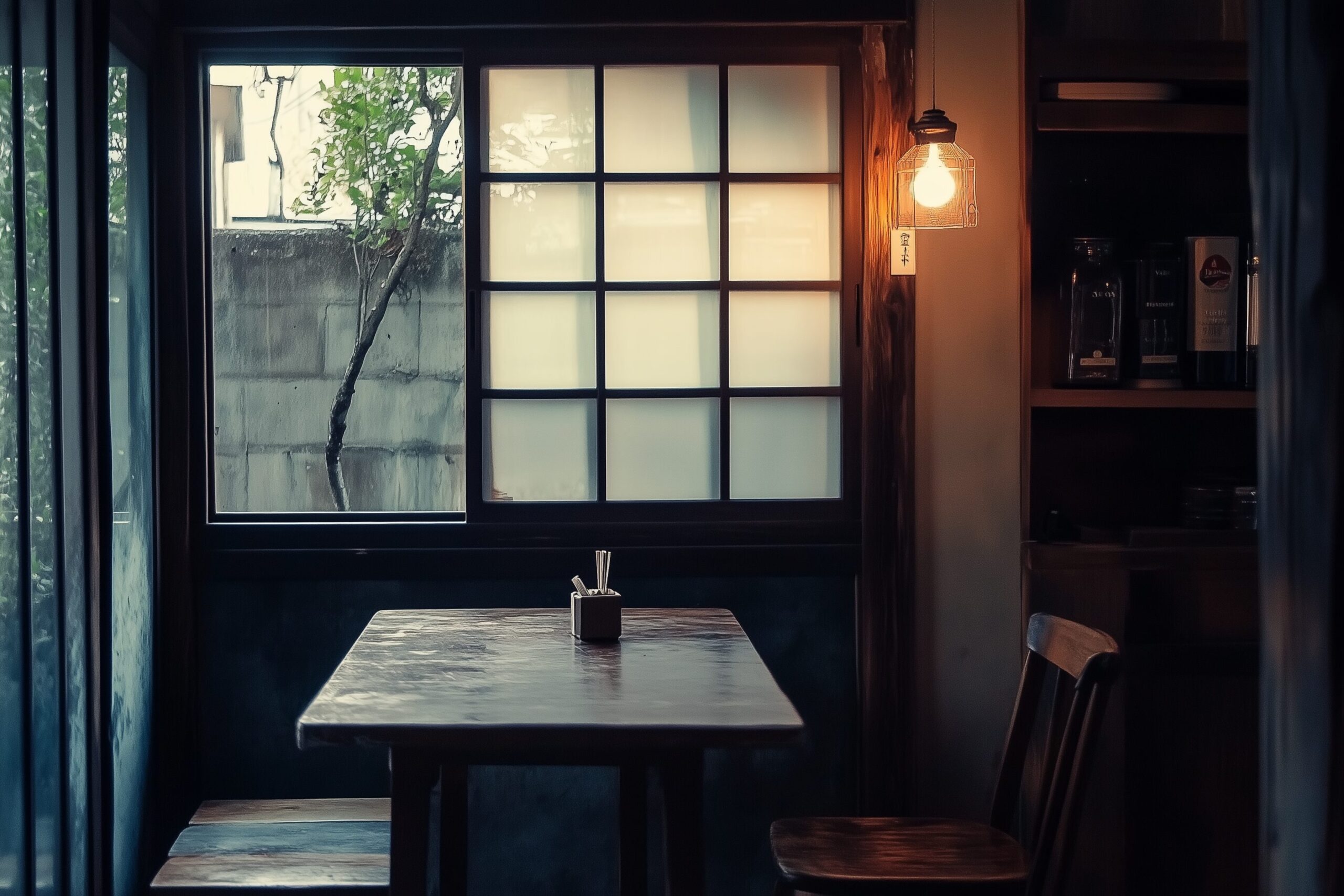 Interior image of an old Japanese house café