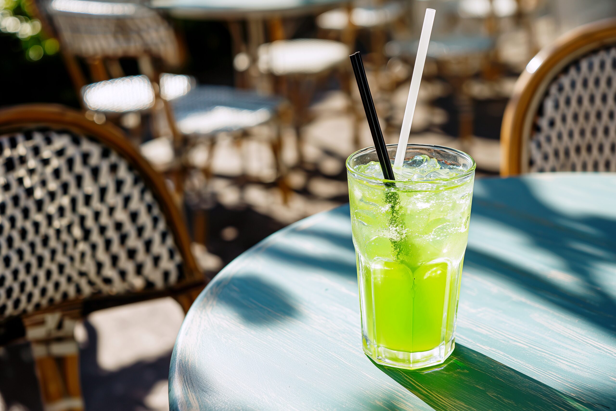 カフェでメロンソーダ・ジュースを注文0