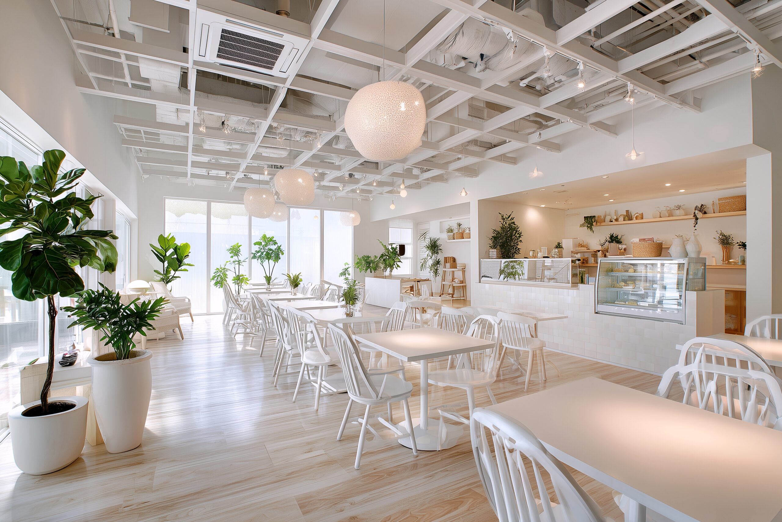 夏の涼しい雰囲気のカフェインテリア０