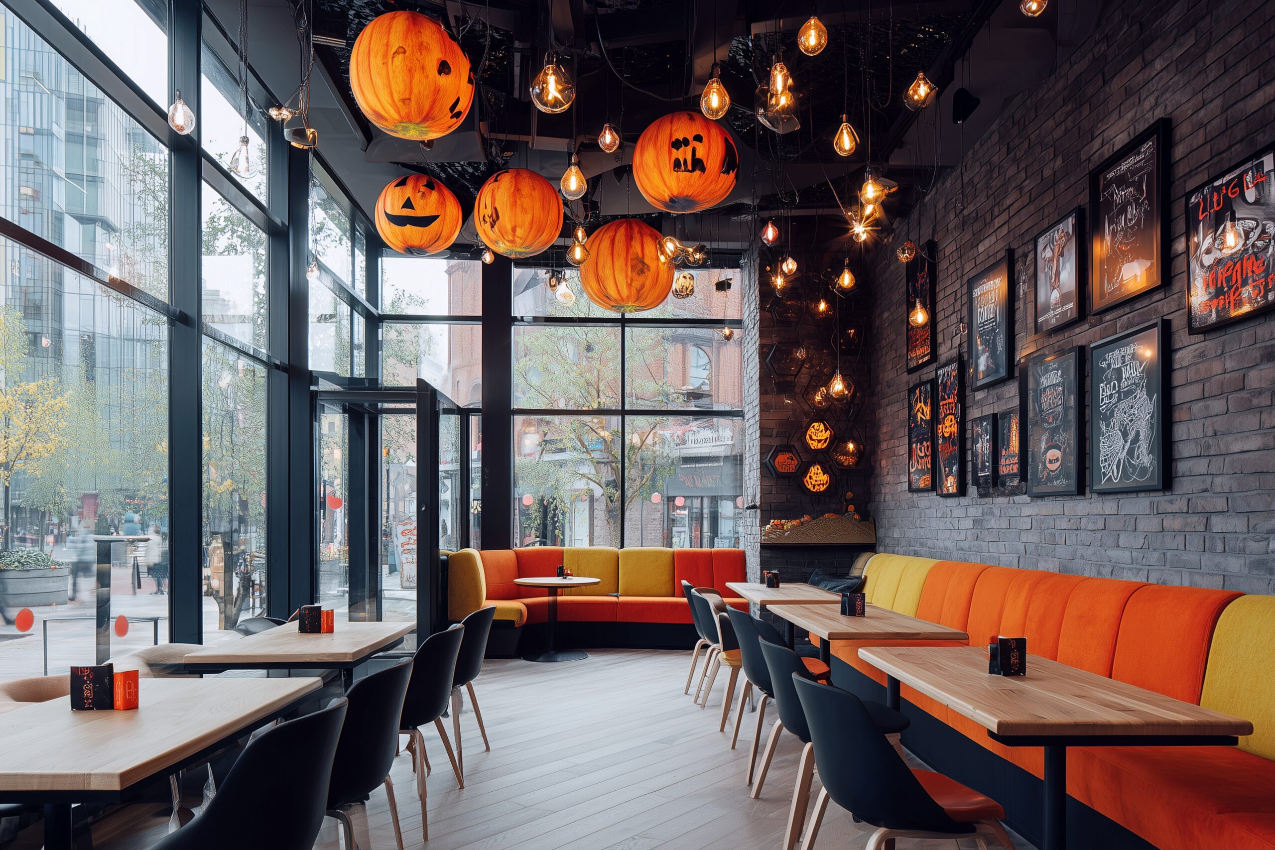 ハロウィン仕様のカフェインテリア0