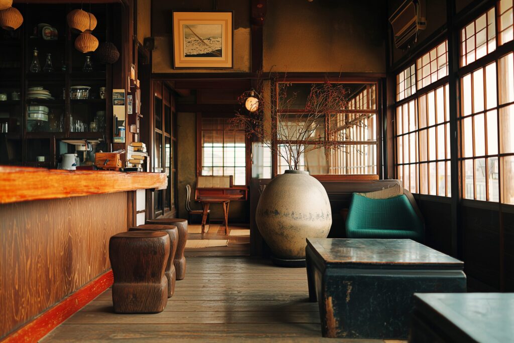 【まるで大正時代】歴史あるレトロカフェのイメージ画像・フリー素材０