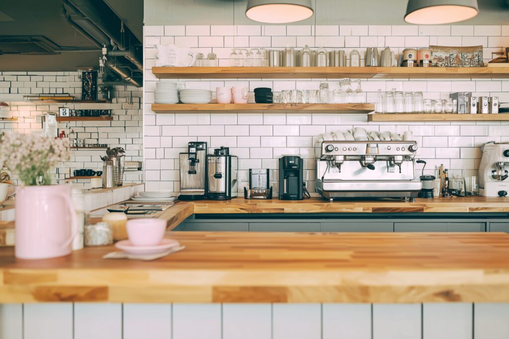 おしゃれカフェのキッチン・インテリアフリー素材０