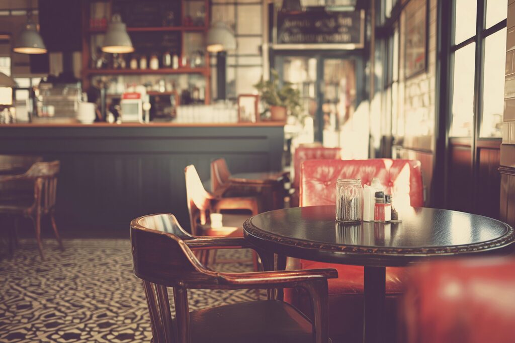 【まるで大正時代】歴史あるレトロカフェのイメージ画像・フリー素材０
