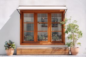 カフェのオシャレな窓・フリー素材0