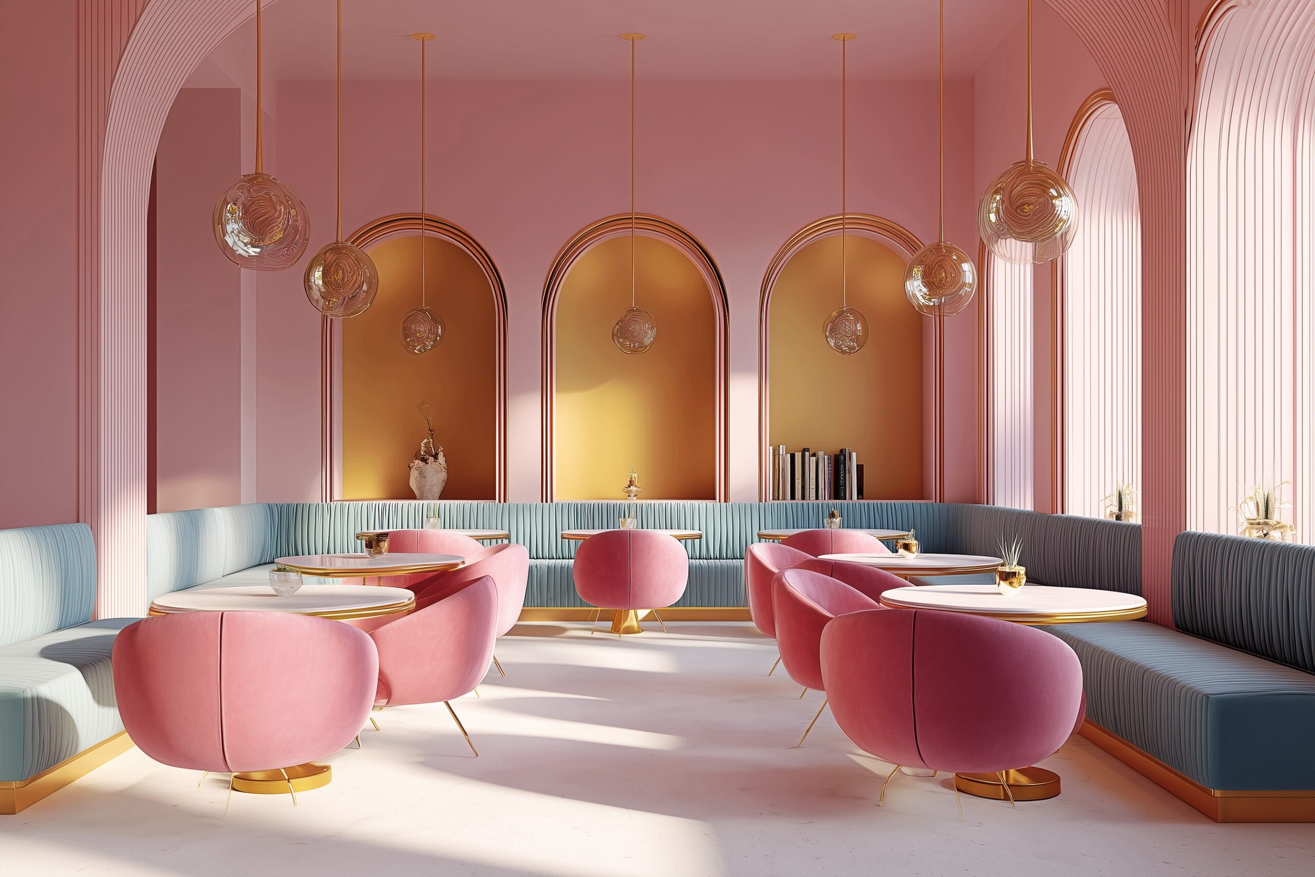 高級感のあるオシャレカフェのインテリア・フリー素材０