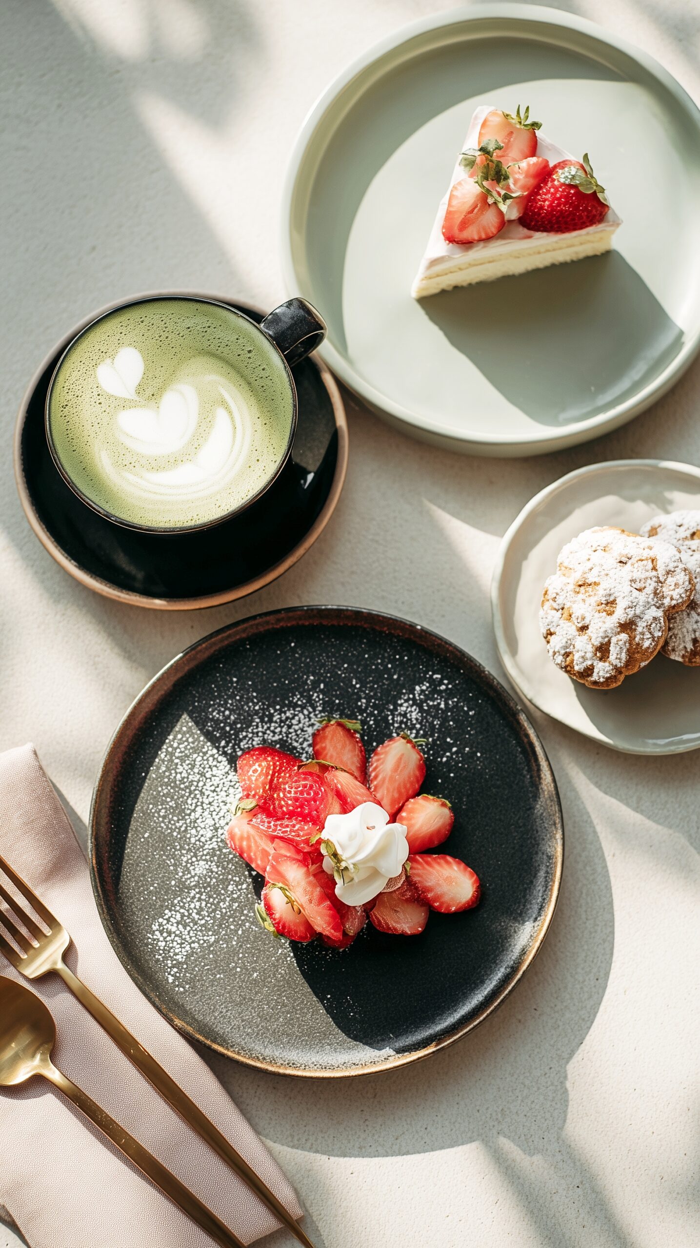 【スマホ壁紙】おしゃれなカフェスイーツ・フリー素材0