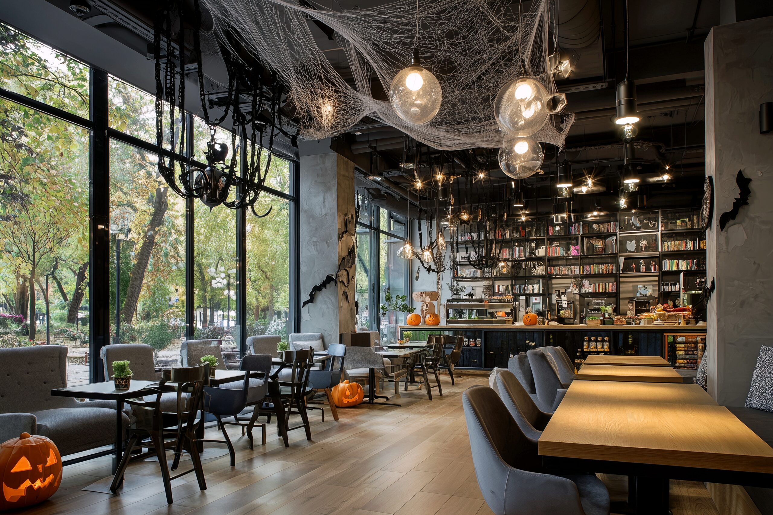 ハロウィン仕様のカフェインテリア0