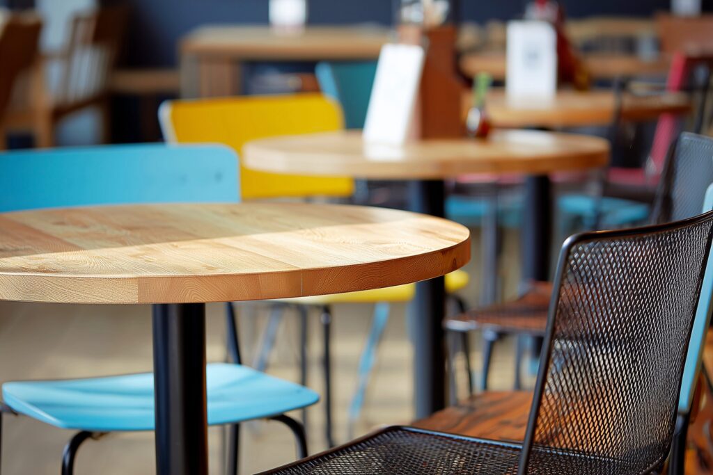 オシャレなカフェの机と椅子・フリー素材０