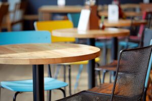 オシャレなカフェの机と椅子・フリー素材0
