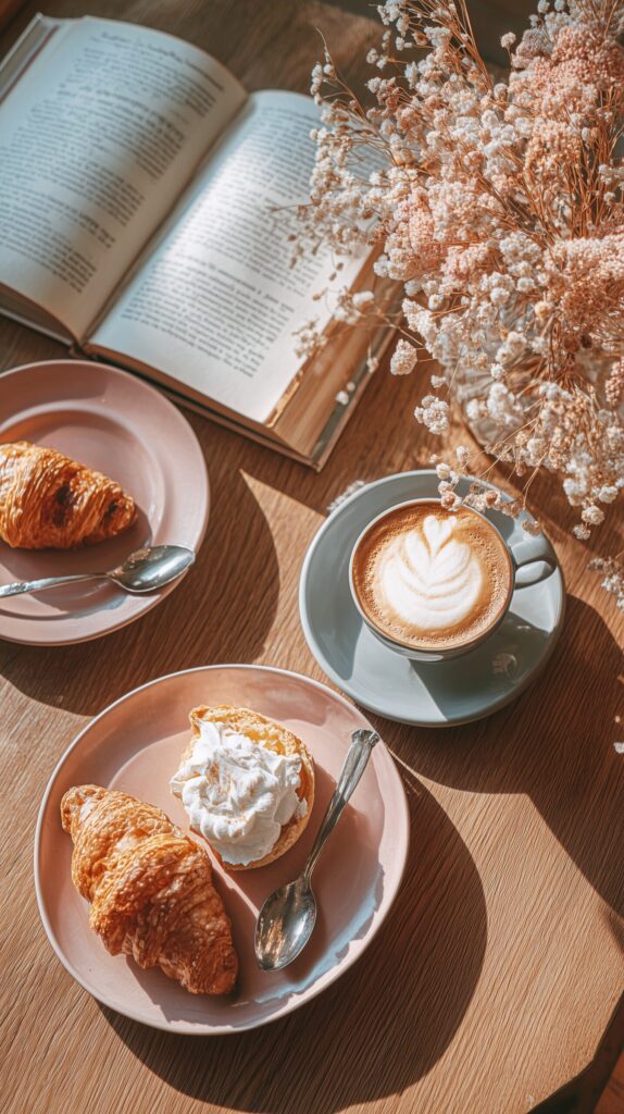 【スマホ壁紙】おしゃれなカフェスイーツ・フリー素材０