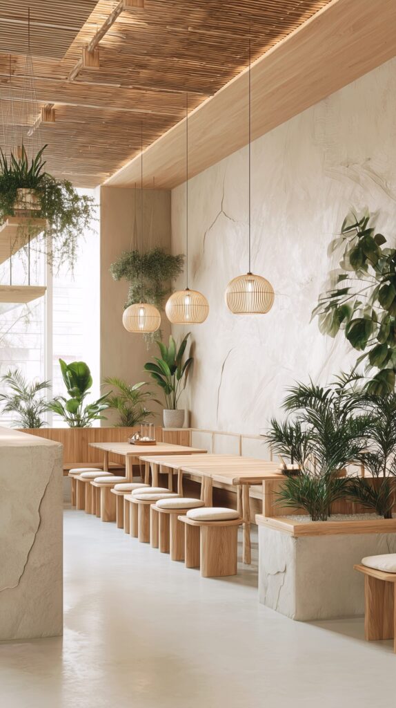 【スマホ壁紙】古民家カフェのインテリア画像・フリー素材０