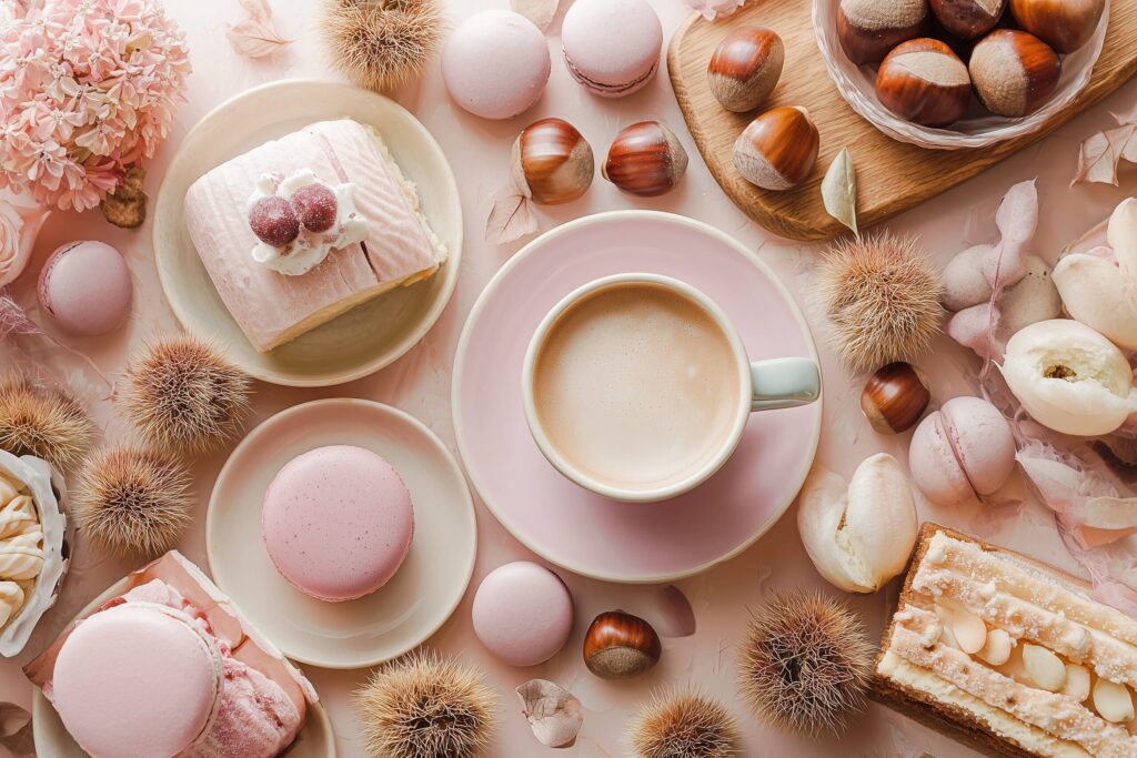 カフェスイーツのオシャレ背景画像・かわいいフリー素材０