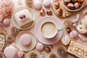 カフェスイーツのオシャレ背景画像・かわいいフリー素材0