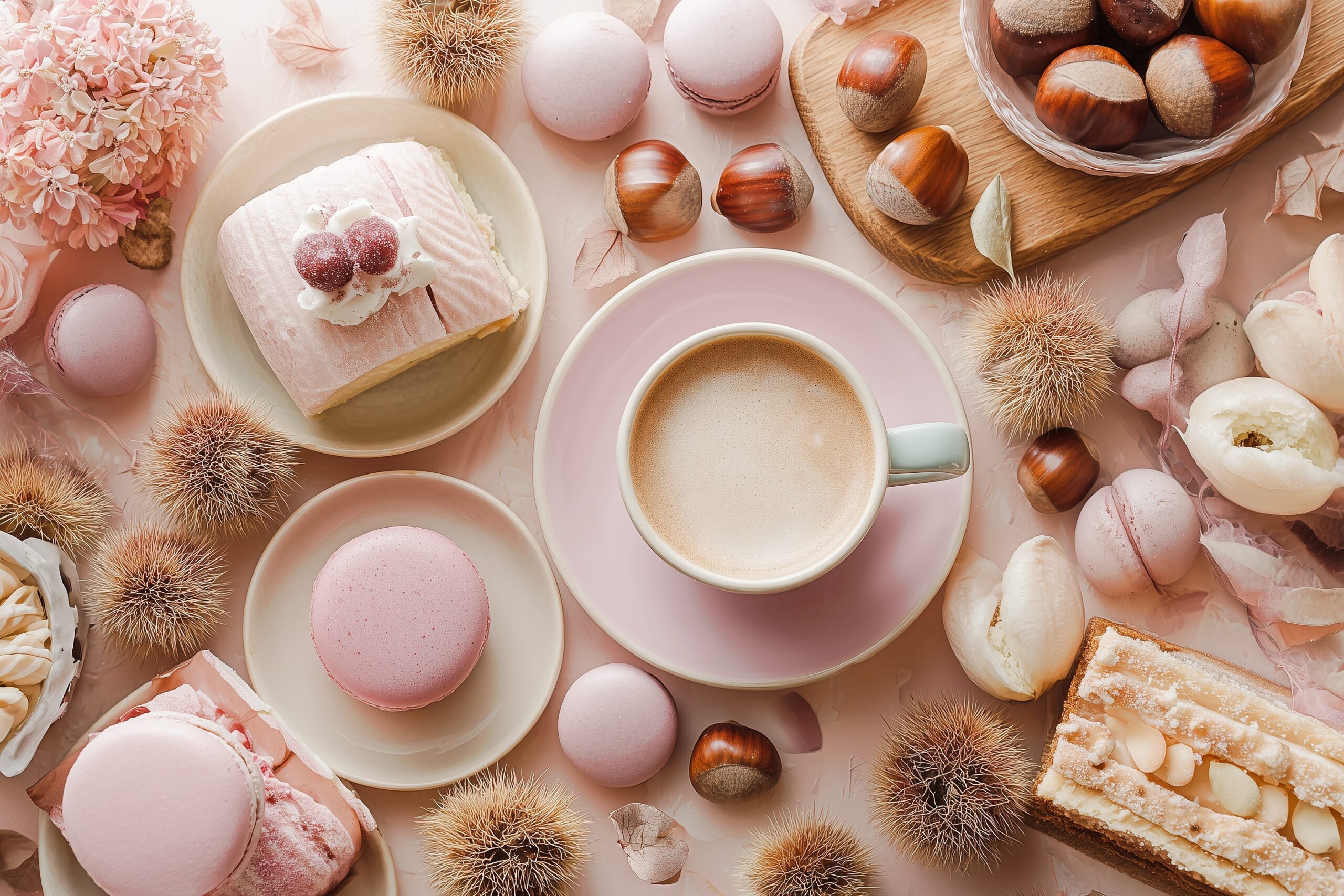 カフェスイーツのオシャレ背景画像・かわいいフリー素材0