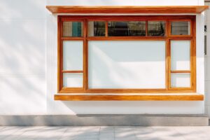 カフェのオシャレな窓・フリー素材0