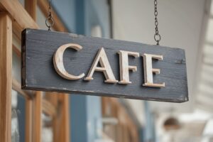 【フリー素材】カフェのシンプルでオシャレな看板０