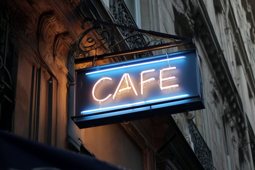 【フリー素材】カフェのシンプルでオシャレな看板０
