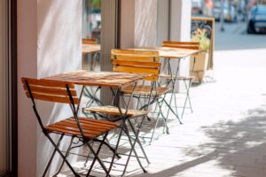 【無料】オープンカフェのフリー素材・おしゃれなテラス席０３