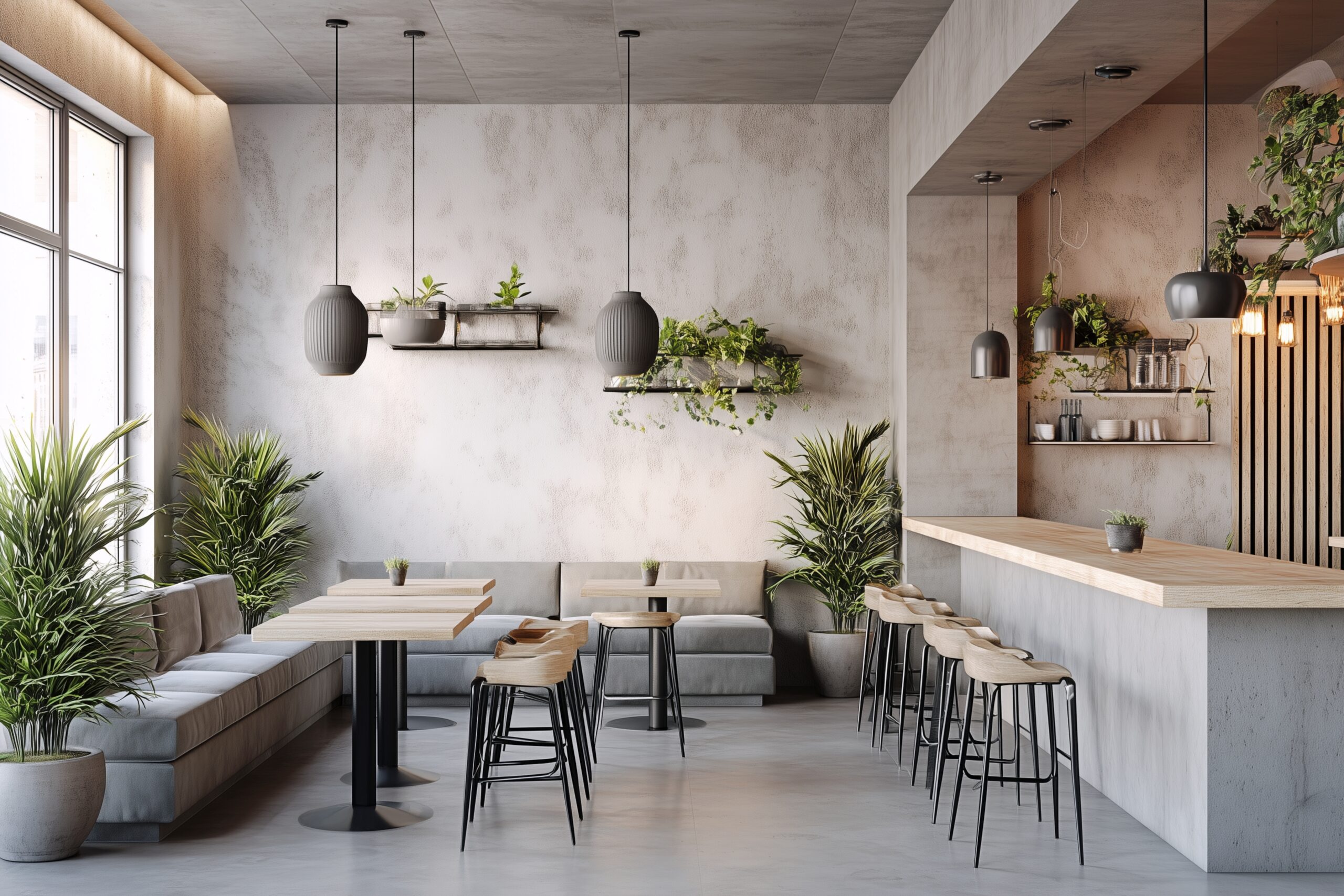 【フリー素材】オシャレな雰囲気のカフェ店内・インテリアのイメージ画像０２