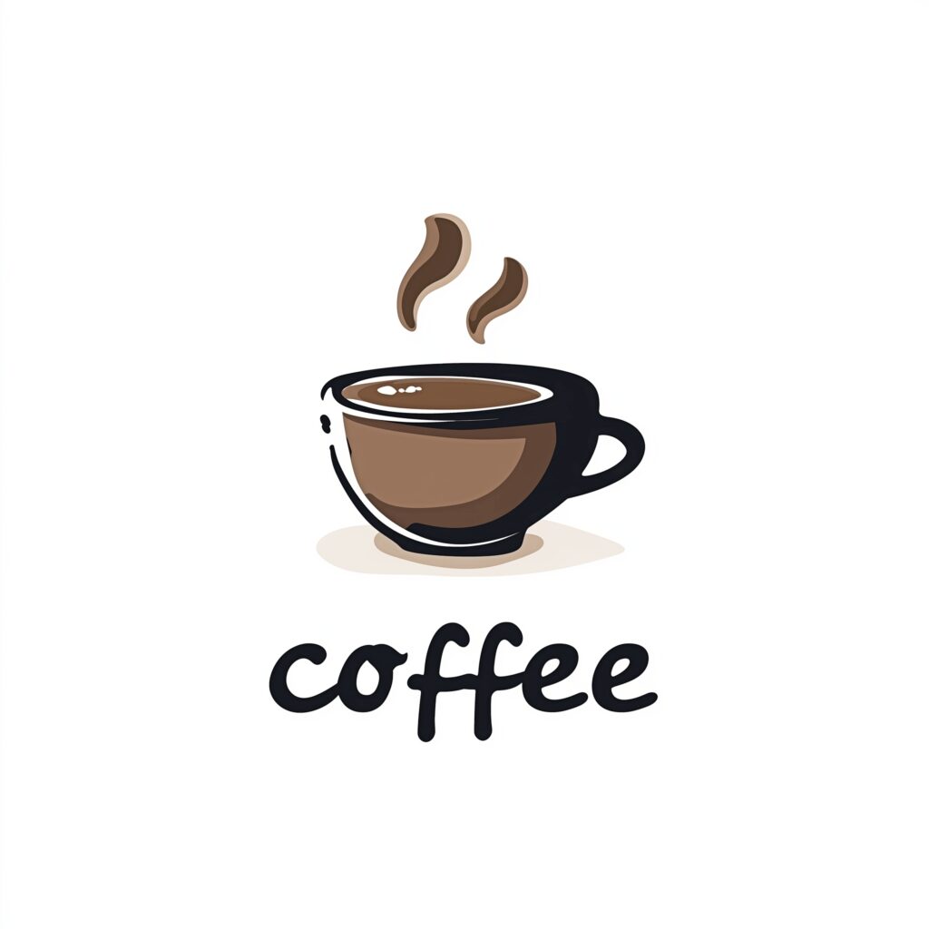 【カフェ】かわいいオシャレなロゴイラスト画像・フリー素材０