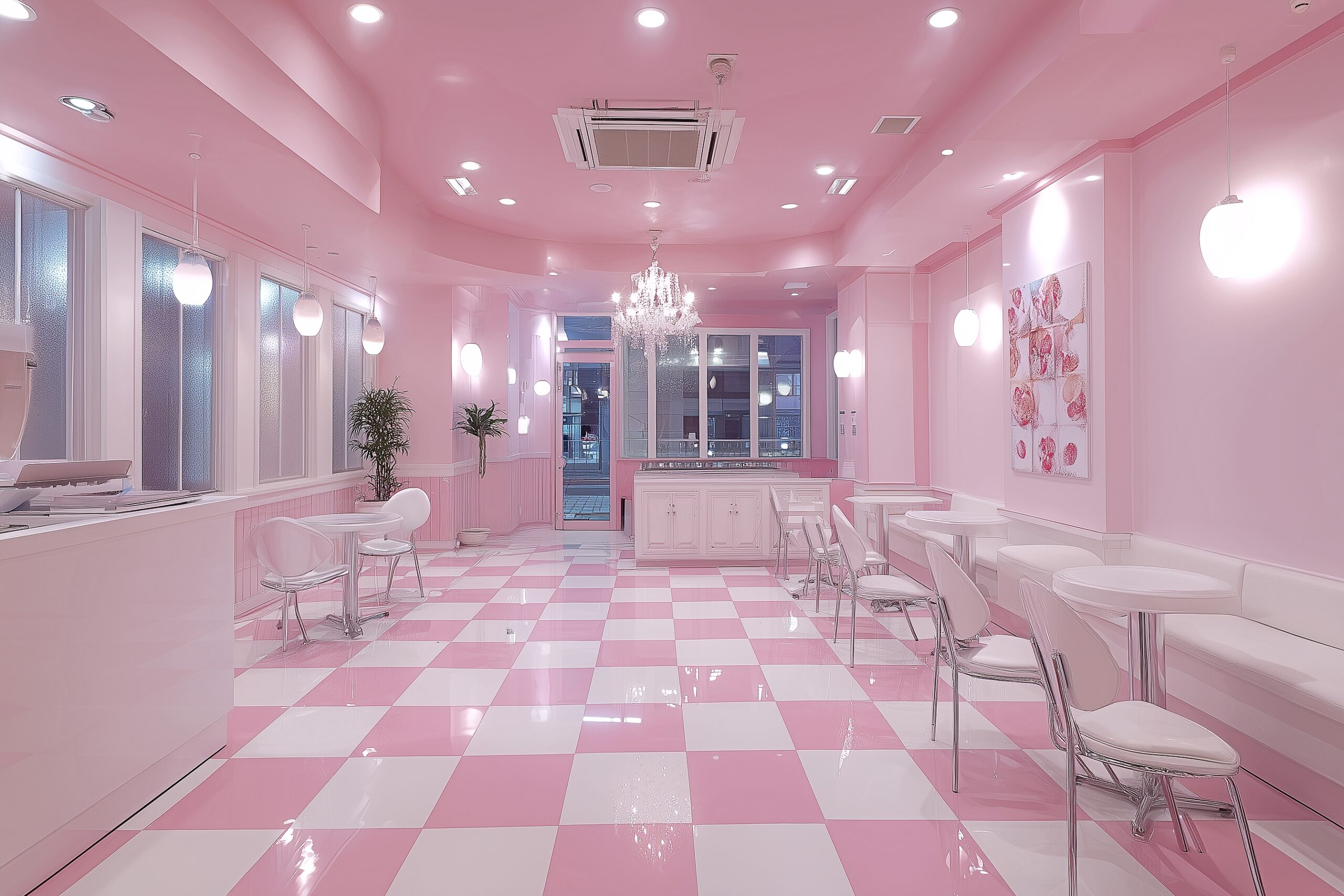 【カフェ店内】メイド喫茶のインテリア・フリー素材0