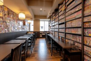 【カフェインテリア】漫画喫茶の店内イメージ画像・フリー素材０