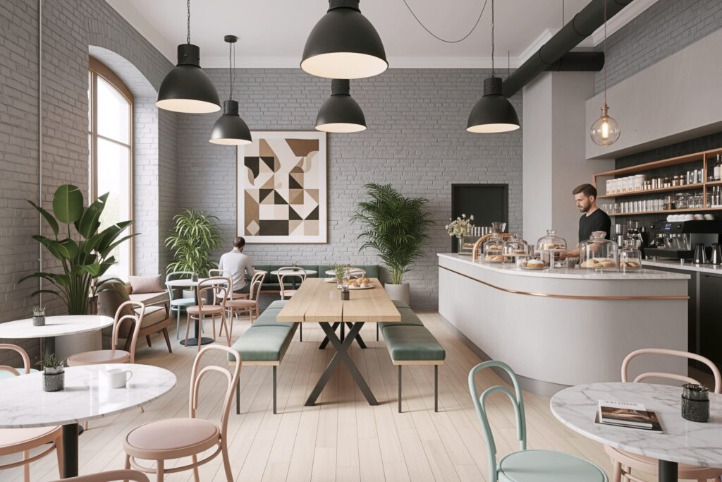 【フリー素材】オシャレなカフェ店内・インテリア画像０１