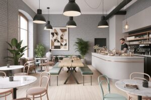 【フリー素材】オシャレなカフェ店内・インテリア画像０１