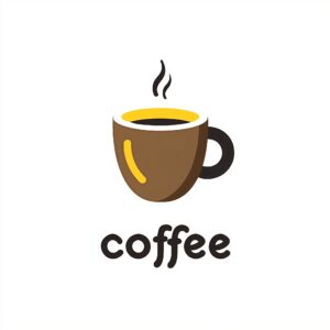 【カフェ】かわいいオシャレなロゴイラスト画像・フリー素材０