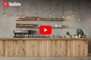 【動画】オシャレな木のカフェカウンター・フリー素材０２