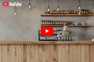 【動画】オシャレな木のカフェカウンター・フリー素材０３