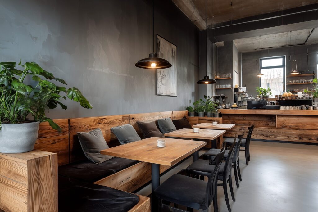 【背景に最適】カフェのインテリア写真・フリー素材０