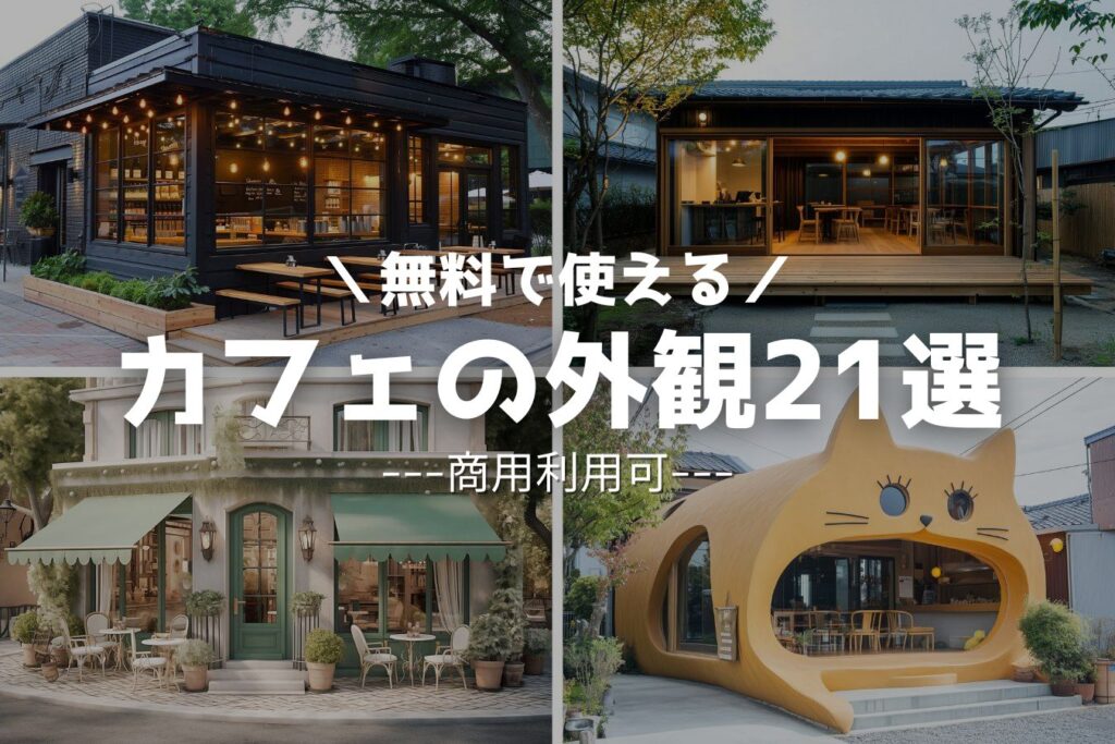 【無料】カフェの外観素材まとめ21選｜おしゃれなカフェ建物・入口の画像